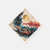 月明かりのキャビン　日本の森の芸術 (4) スタンダードカクテルナプキン (角)