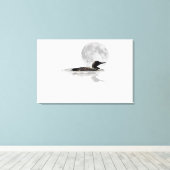 月明かりのキャンバス印刷でルーンが泳ぐ キャンバスプリント (インサイチュ (ウッドフロア))