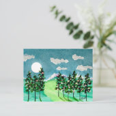 月明かりのクリスマスツリー シーズンポストカード (スタンド正面)