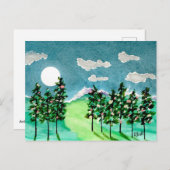 月明かりのクリスマスツリー シーズンポストカード (正面/裏面)