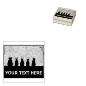 月明かりのゴムの中の猫たち ラバースタンプ (押印)