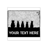 月明かりのゴムの中の猫たち ラバースタンプ (インプリント)