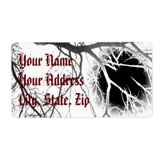 月明かりのシルエット ラベル (正面)