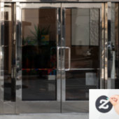 月明かりのステンドグラス芸術の熱帯花 ウィンドウサイン (オフィスドア)