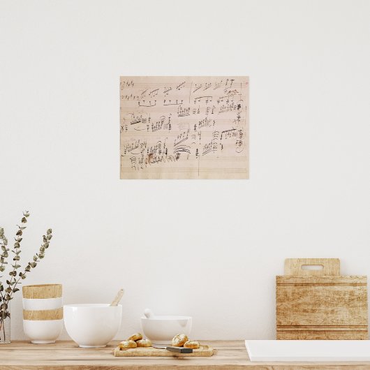 月明かりのソナタのスコアシート ポスター (キッチン)