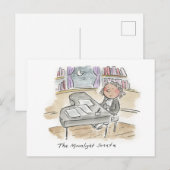 月明かりのソナタ、ルートヴィヒ・ヴァン・ベートーベン ポストカード (正面/裏面)