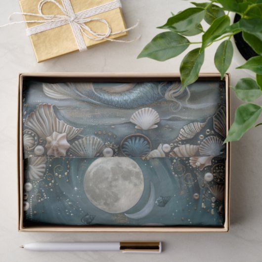 月明かりのデコページによるマーメイドティッシュペーパー 薄葉紙 (ギフト)