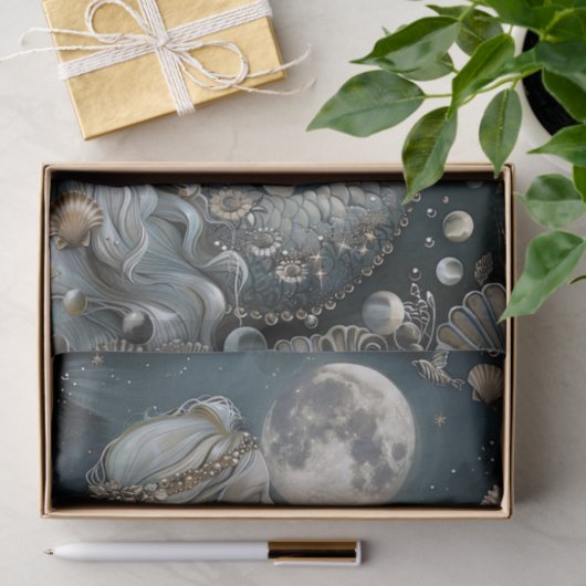 月明かりのデコページによるマーメイドティッシュペーパー 薄葉紙 (ギフト)