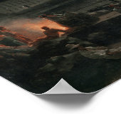 月明かりのナポリの眺め， 1829 ポスター (角)