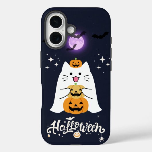 月明かりのハロウィンキャット - スプーキーで可愛い夜 Case-Mate iPhoneケース (裏面)