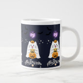 月明かりのハロウィン猫 - スプーキーで甘い夜 ジャンボコーヒーマグカップ (右)
