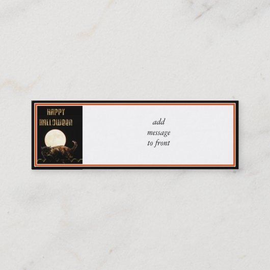 月明かりのハロウィーン猫 スキニー名刺 (正面)