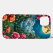 月明かりのバラの花咲く庭園 Case-Mate iPhoneケース (裏面 (横))