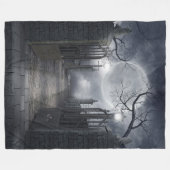 月明かりのパス フリースブランケット (正面(横))