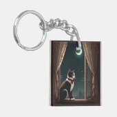 「月明かりのヒゲ」 キーホルダー (正面左)