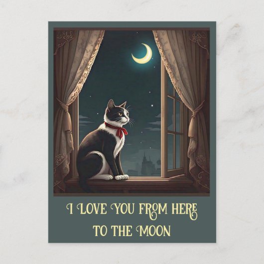 「月明かりのヒゲ」 ポストカード (正面)