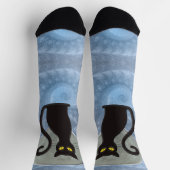 月明かりのヒゲ：猫に親しむ ソックス (上部)