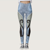 月明かりのヒゲ:猫に親しむ レギンス (正面)