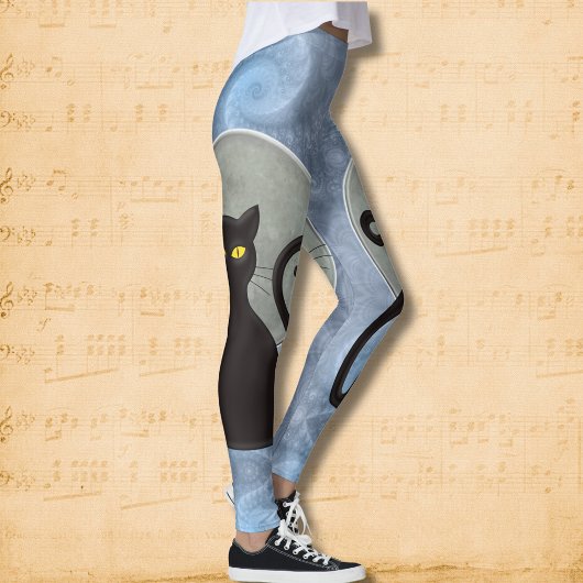月明かりのヒゲ:猫に親しむ レギンス
