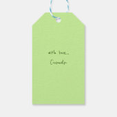 月明かりのピンクと白の梅の花Shizan ギフトタグ (裏面)