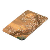 月明かりのピンクと白の梅の花Shizan マグネット (左側)