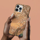 月明かりのピンクと白の梅の花Shizan iPhoneケース
