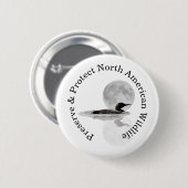 月明かりのピンボタンで泳ぐ 缶バッジ (正面&裏面)