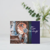 月明かりのポストカードでお茶 ポストカード (スタンド正面)