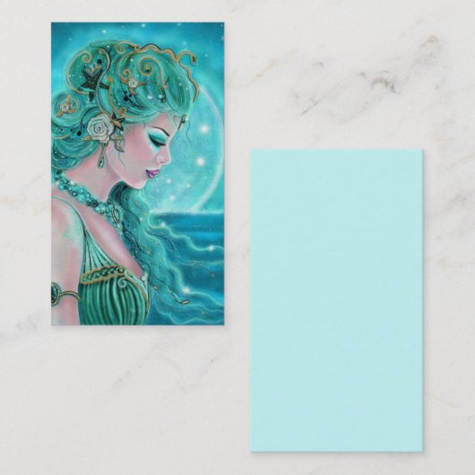 月明かりのマーメイドの名刺（Renee Lavoie著） 名刺 (正面/裏面)