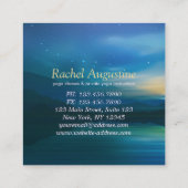 月明かりのヨガ瞑想三日月の敬礼 スクエア名刺 (裏面)