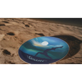 月明かりのヨガ瞑想三日月の敬礼 ペーパープレート