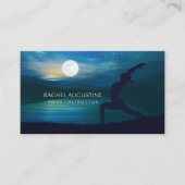 月明かりのヨガ瞑想三日月の敬礼 名刺 (正面)