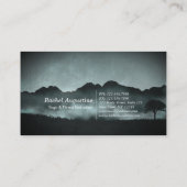 月明かりのヨガ瞑想三日月の敬礼 名刺 (裏面)