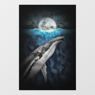 月明かりの下でクジラ ウィンドウサイン