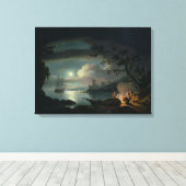 月明かりの下でティーンマス キャンバスプリント (インサイチュ (ウッドフロア))