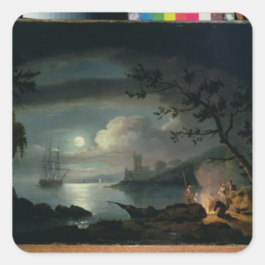 月明かりの下でティーンマス スクエアシール (正面)