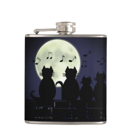 月明かりの下で動く フラスク