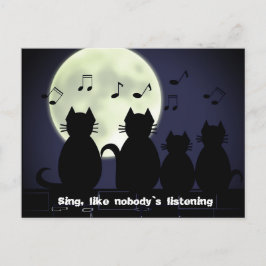 月明かりの下で動く ポストカード