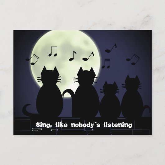 月明かりの下で動く ポストカード (正面)