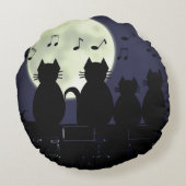 月明かりの下で動く ラウンドクッション (裏面)