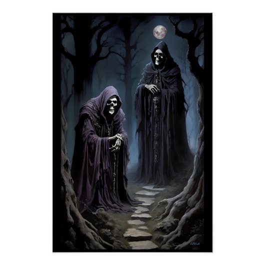 月明かりの下で寒気が淡い色のする ポスター (正面)