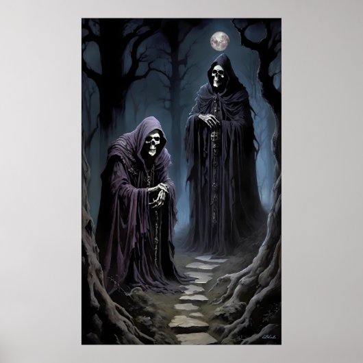 月明かりの下で寒気が淡い色のする ポスター (正面)