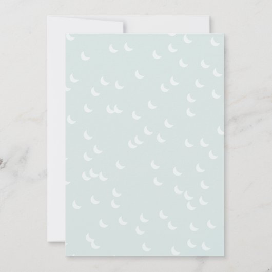 月明かりの下で愛らしい赤ん坊の動物の赤ちゃんシャワー 招待状 (裏面)