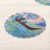 月明かりの下で航海 ペーパーコースター (アングル)