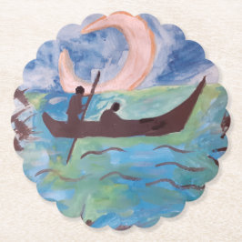 月明かりの下で航海 ペーパーコースター