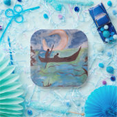 月明かりの下で航海 ペーパープレート (パーティー)