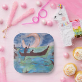 月明かりの下で航海 ペーパープレート (パーティー)