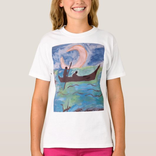 月明かりの下で航海 Tシャツ (正面)