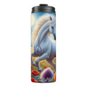 月明かりの下で駆ける白馬 タンブラー (正面)