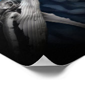 月明かりの下にあるザトウクジラ ポスター (角)